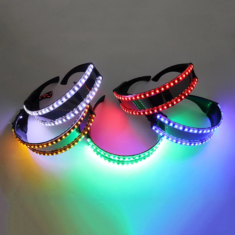 Lunettes lumineuses clignotantes à LED - Accessoires DJ pour discothèques et fêtes