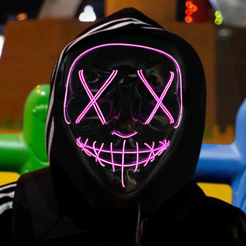 Festival Scary Mask LED Luminous Light Up Costume Prop