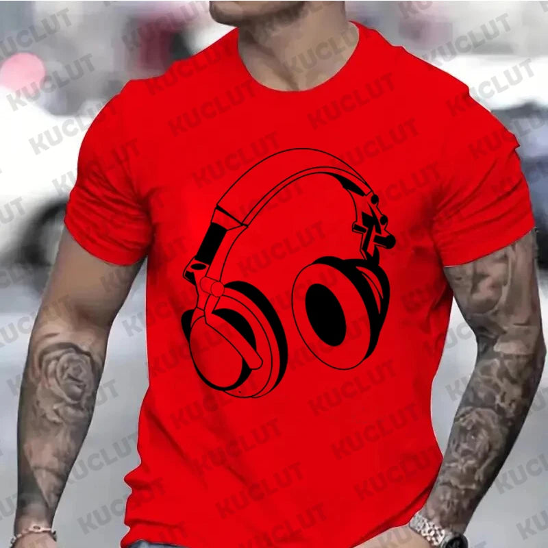 Mens T-Shirt Music DJ Graphic Tee Gift for Husband Clothing