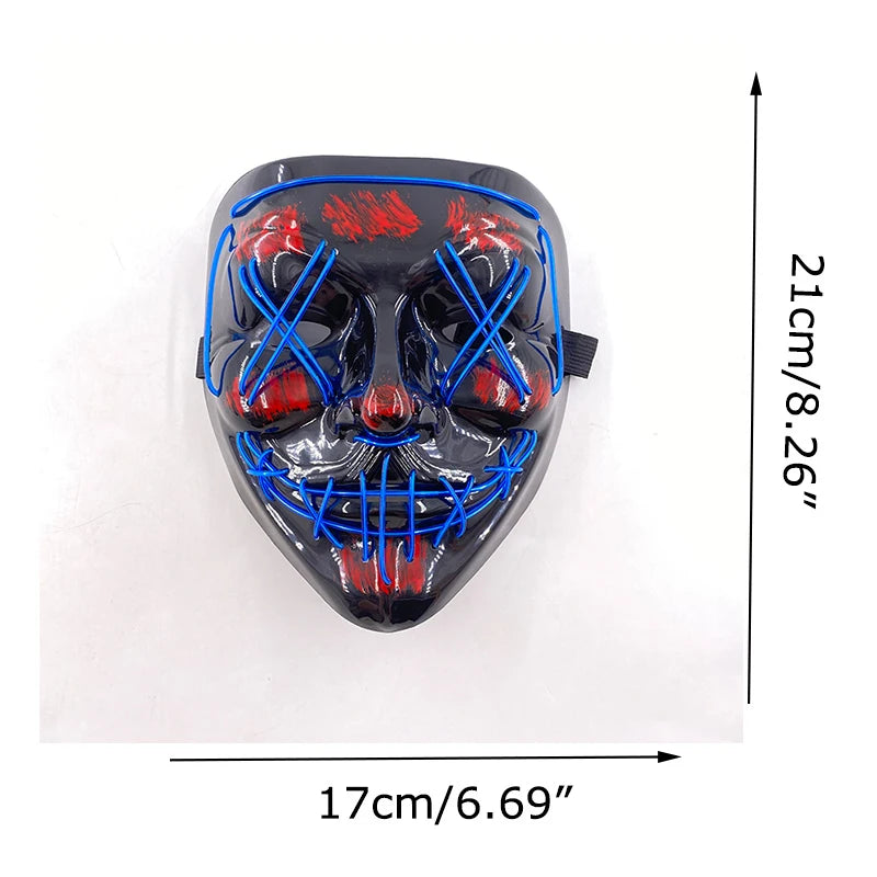 Festival Scary Mask LED Luminous Light Up Costume Prop