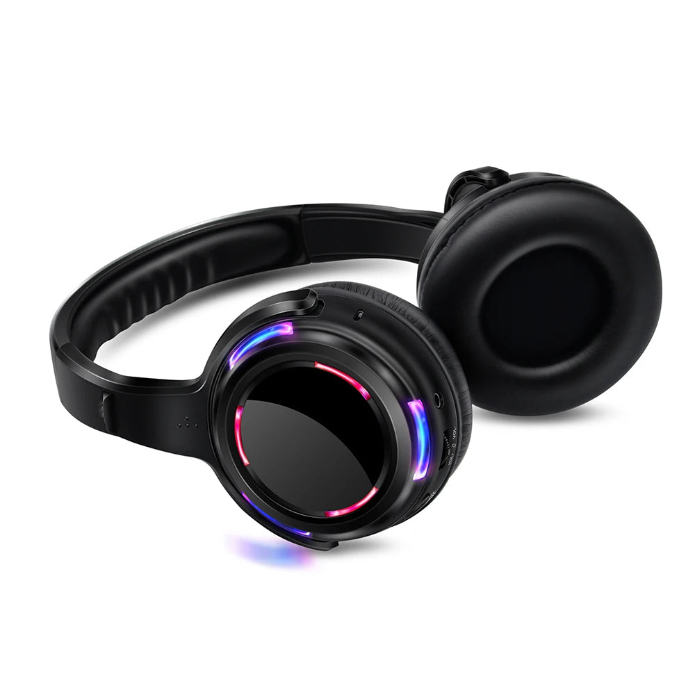 Casque sans fil avec lumière LED Casque stéréo Silent Disco 