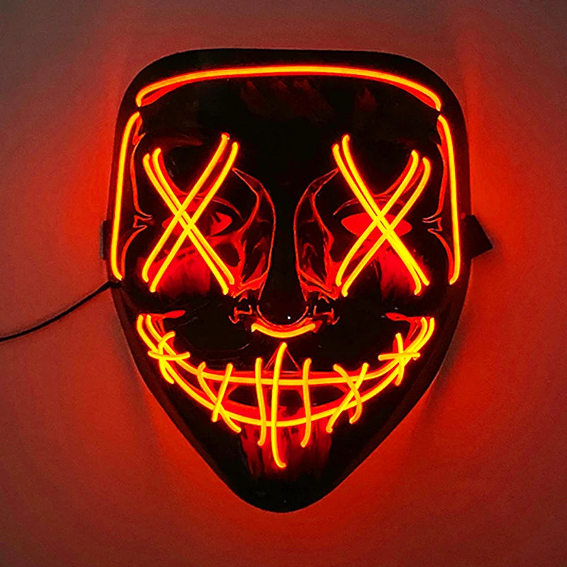 Festival Scary Mask LED Luminous Light Up Costume Prop