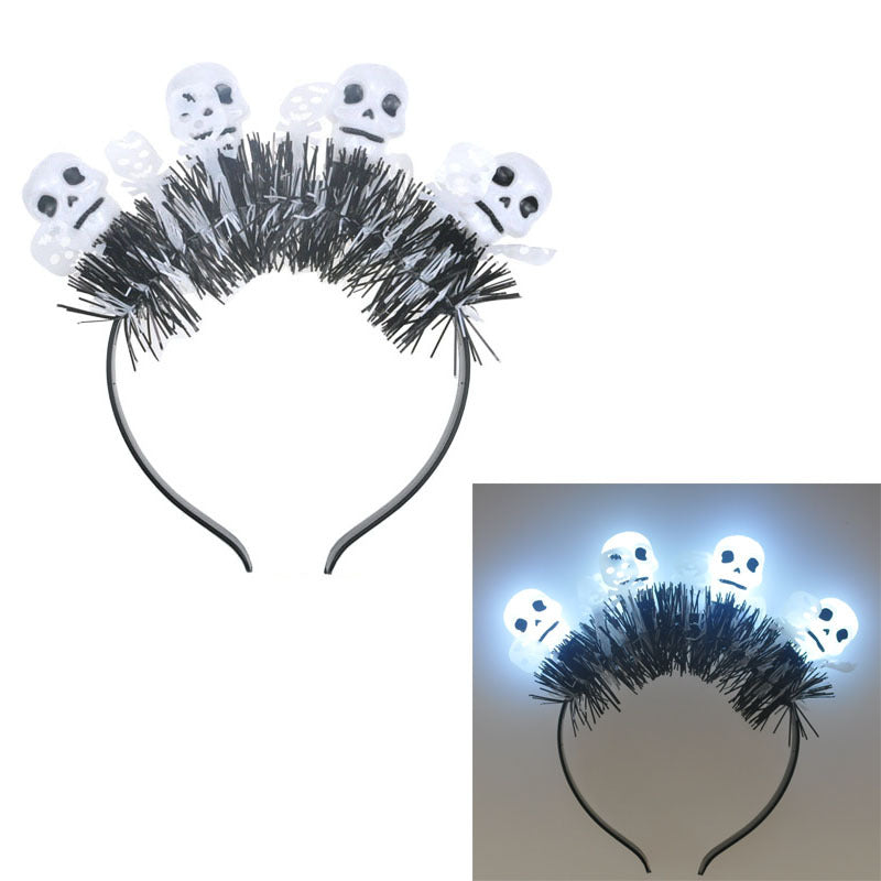 Diadema luminosa de fantasma con forma de maíz dulce para Halloween para festividades